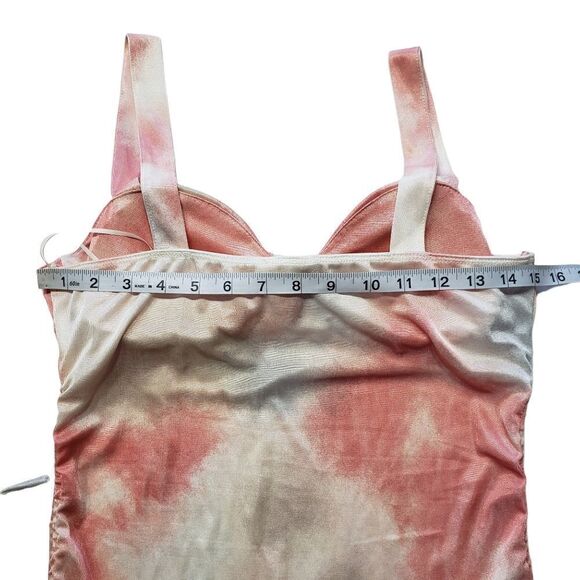 Meraki Tie Dye Bust Padded Drawstring Sides Sleeveless Top Size XLarge - Picture 8 of 9